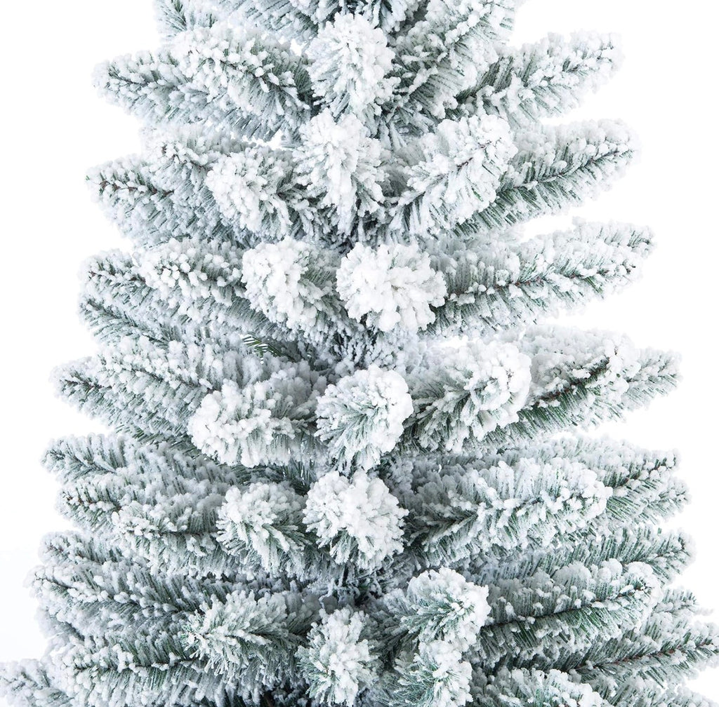 Flocked Pencil Christmas Tree 5 Ft