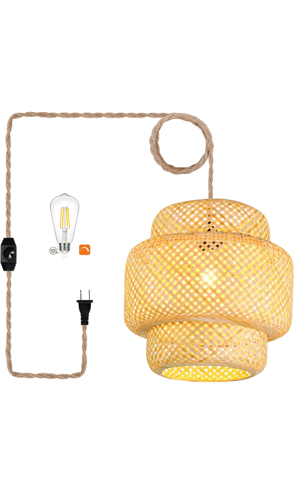 Boho Woven Pendent Light