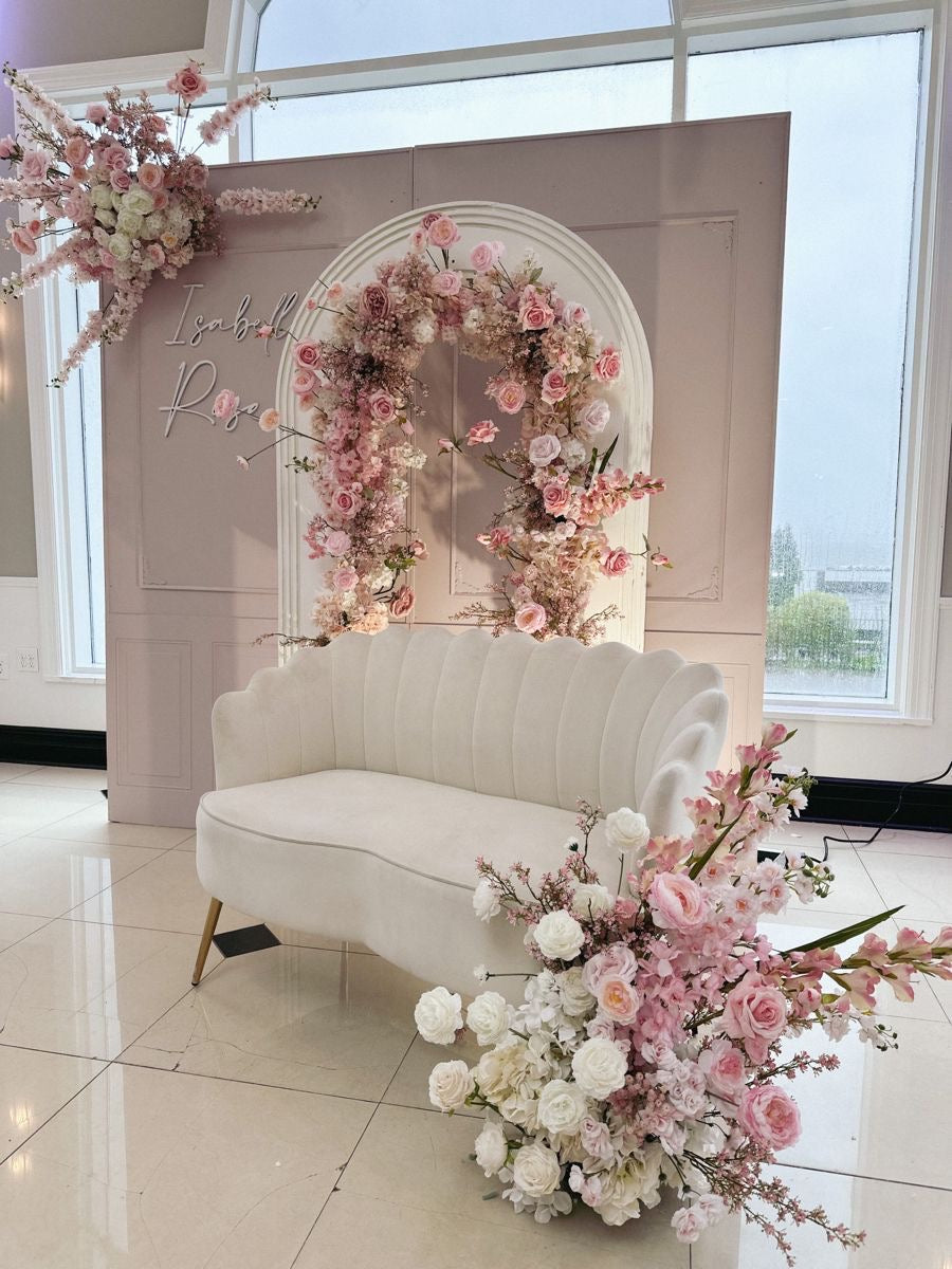 White Velvet Loveseat