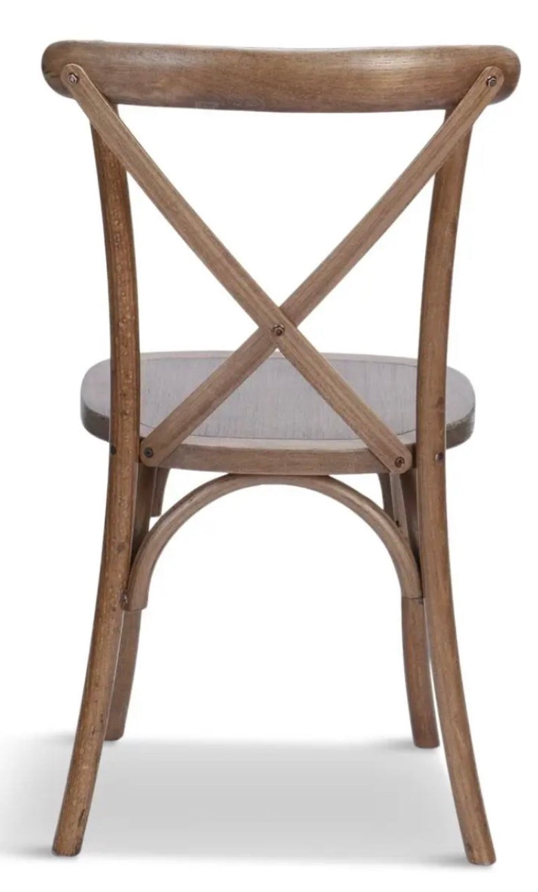 Wood Cross Back Chair