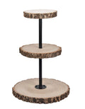 3 Tier Natural Wood Slice Dessert Stand