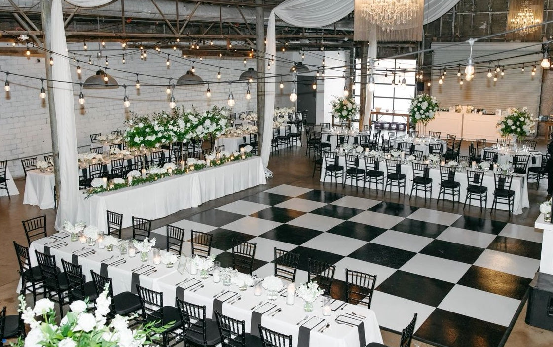 Black and White Checkered Dance Floor 21'x21'