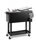 Black Mobile Cooler Cart