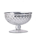 Glass Silver Compote Vase