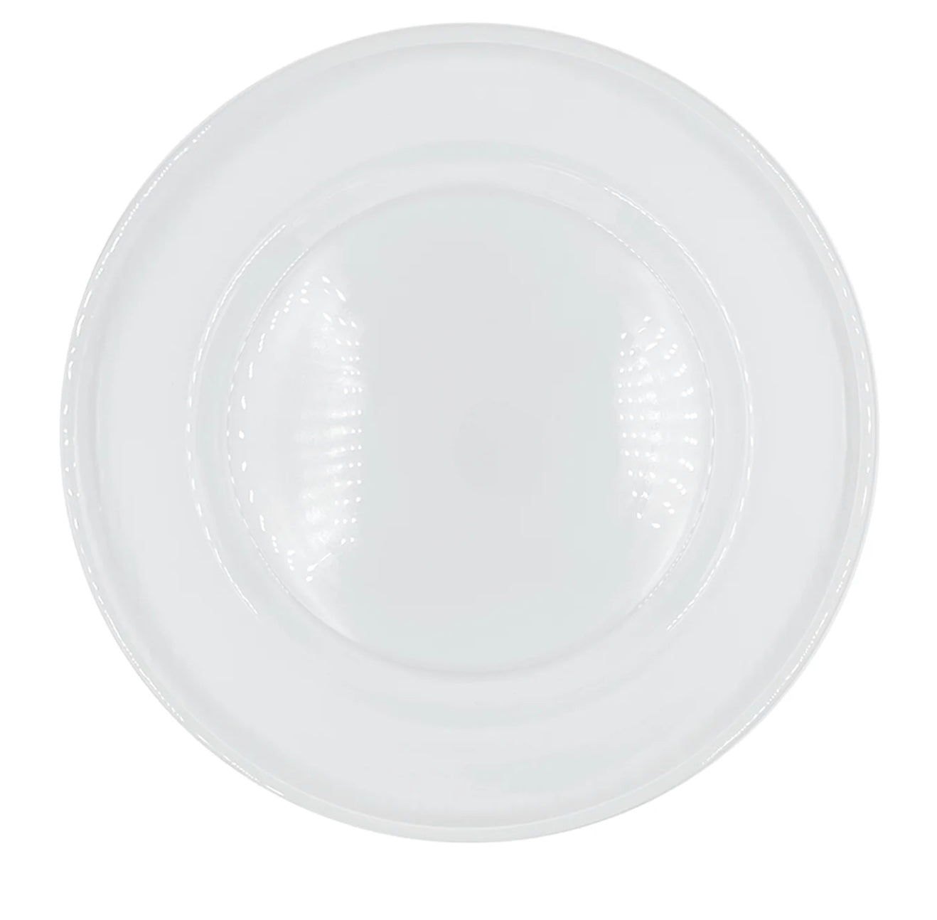 Glass Charger Plate With White Rim