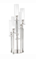 7 Arm Crystal Cluster Candelabra 33"