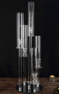 5 Arm Crystal Cluster Candelabra