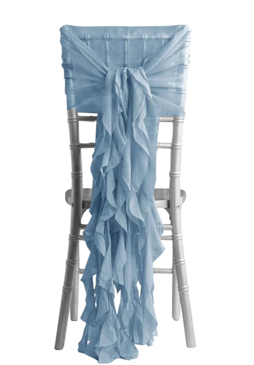 Chiffon Chair Sashes with Tail