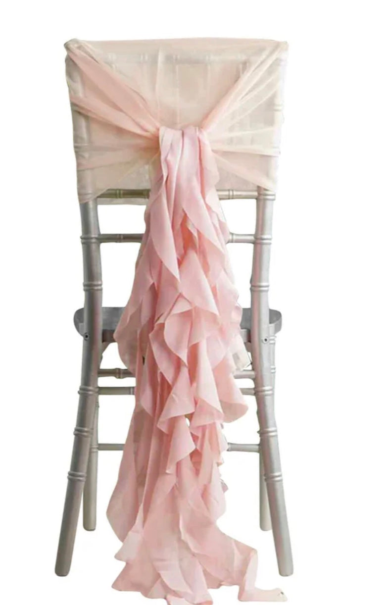 Chiffon Chair Sashes with Tail