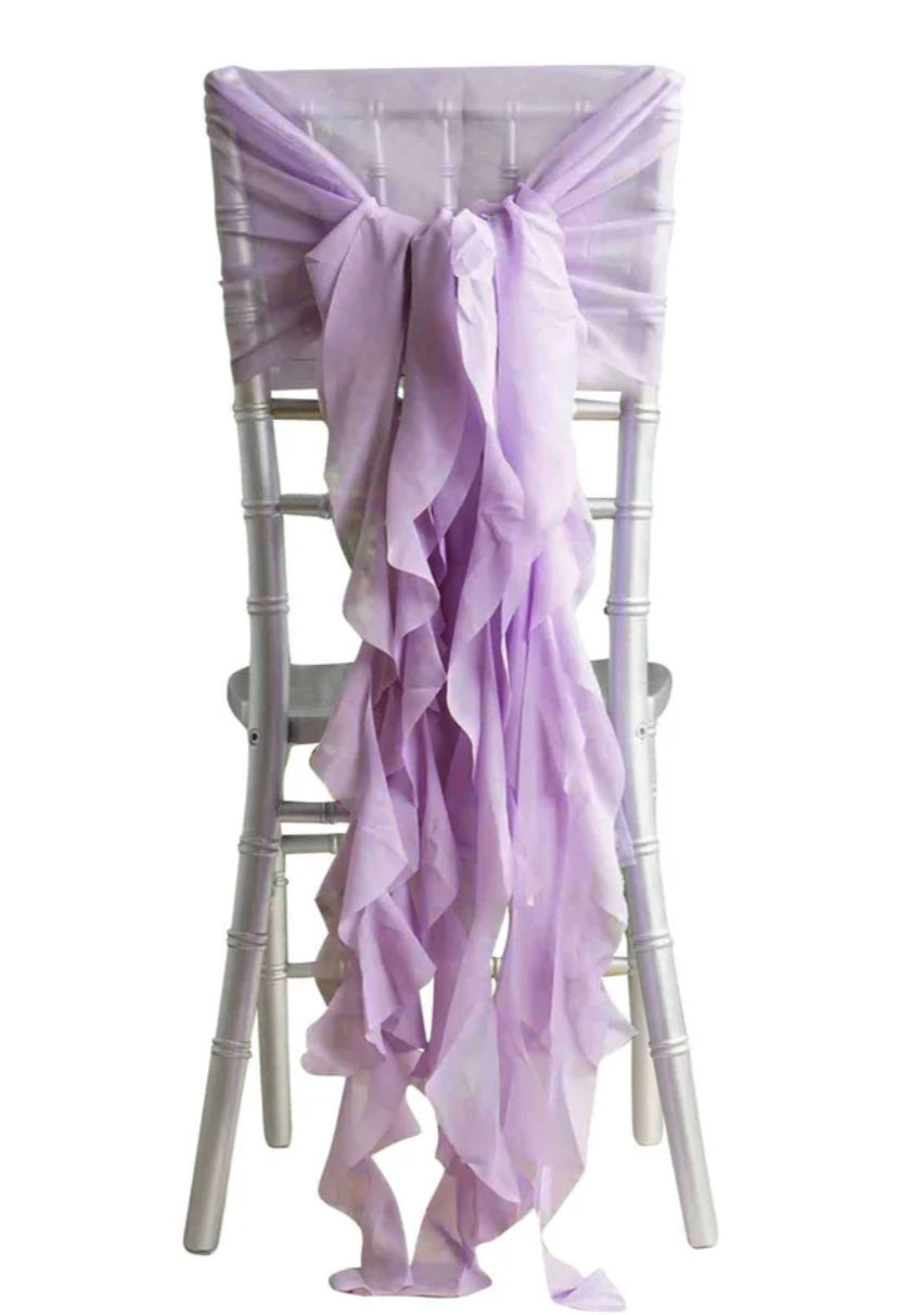 Chiffon Chair Sashes with Tail