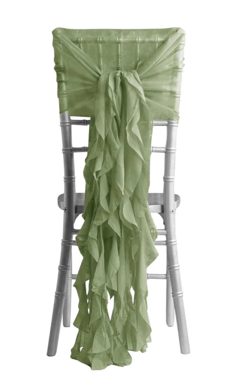 Chiffon Chair Sashes with Tail