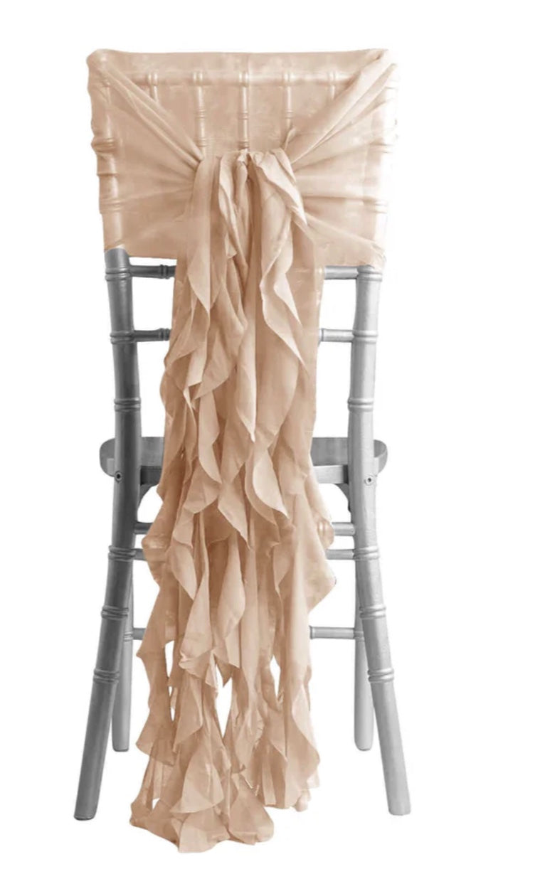 Chiffon Chair Sashes with Tail
