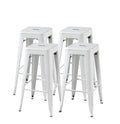 White Metal Bar Stools