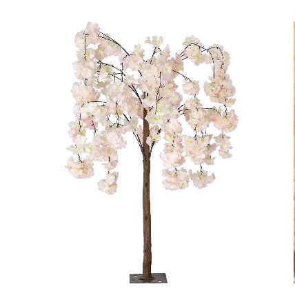 4ft Blush Faux Wisteria Tabletop Tree