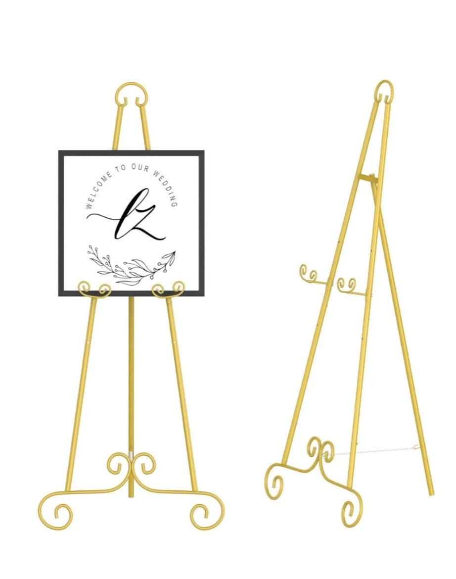 Gold Metal Floor Easel