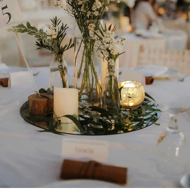 Round Mirror Centerpiece