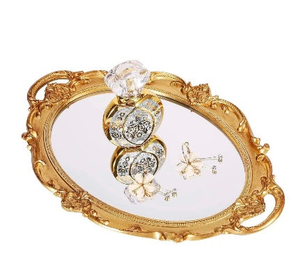 Antique Gold Mirror Tray