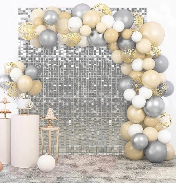 Silver Shimmer Wall Backdrop