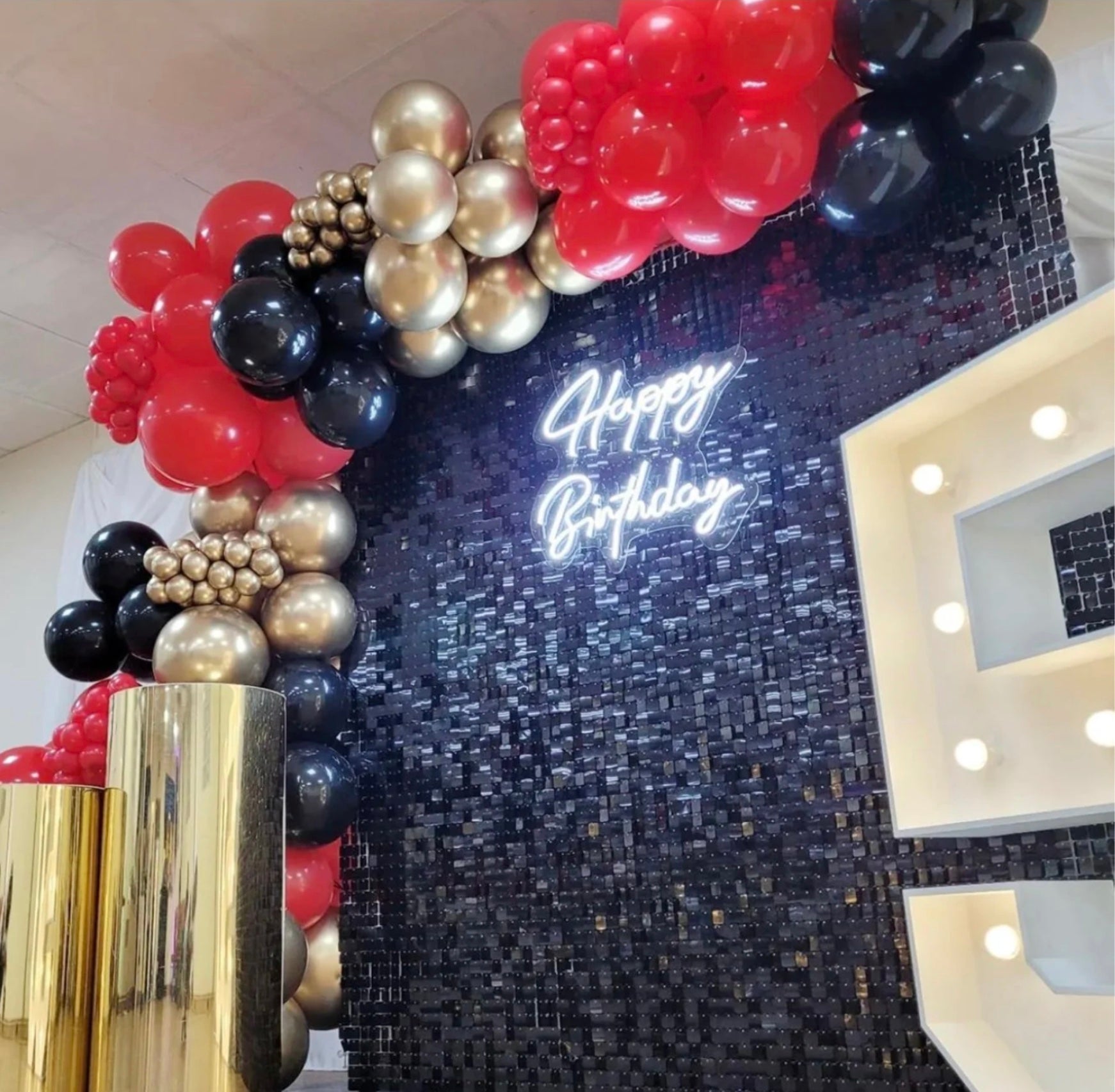 Black Shimmer Wall Backdrop