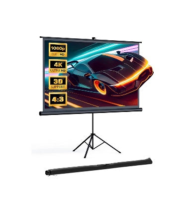 100" Screen and Projector