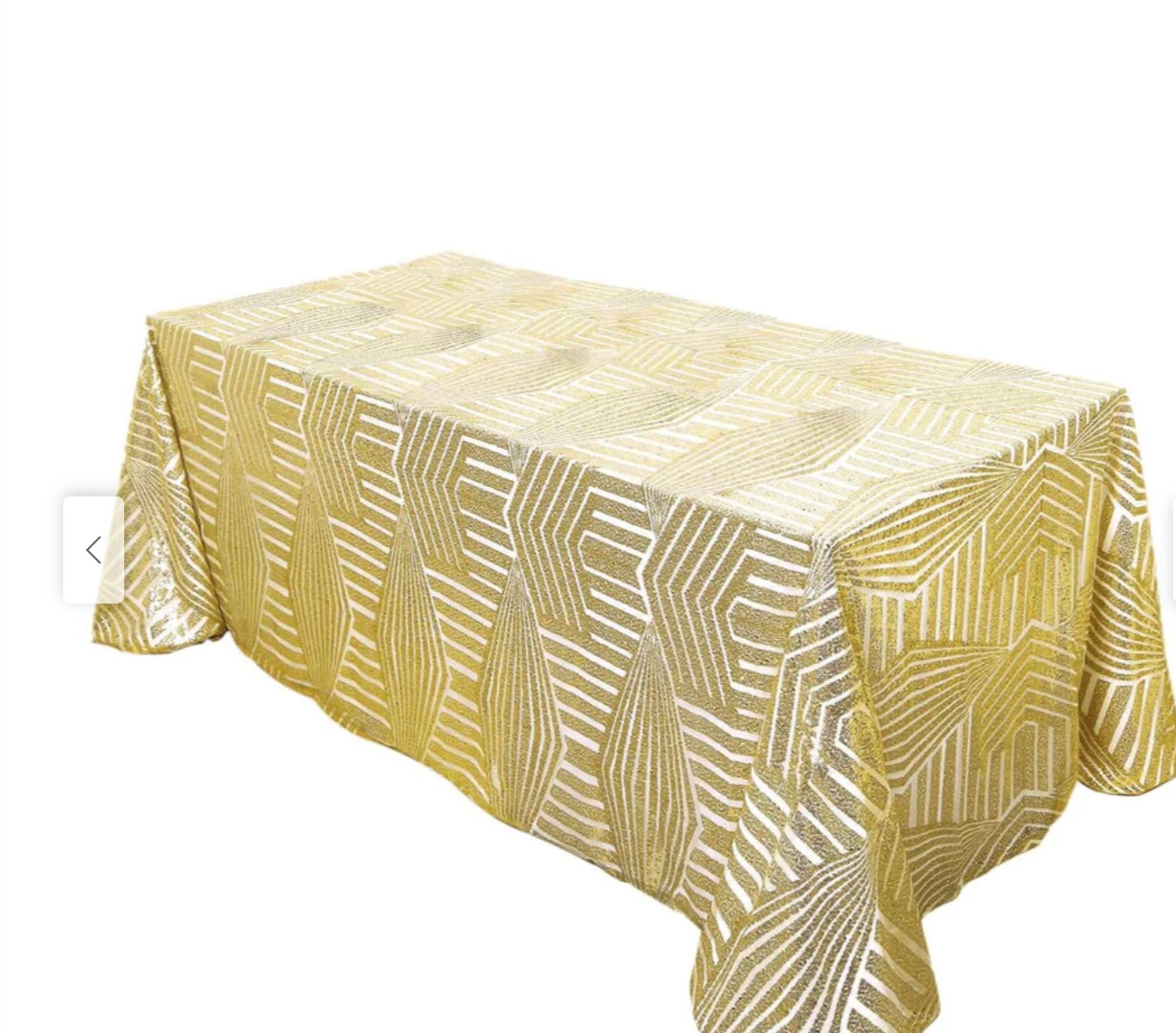 Gold Sequin Geometric Print