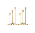 Gold Taper Candlestick Holder Set