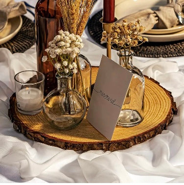 Round Wood Slice Centerpieces
