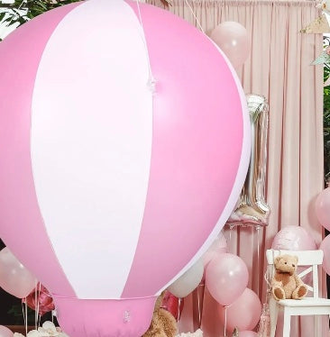 Blue and Pink Inflatable Hot Air Balloon with Basket