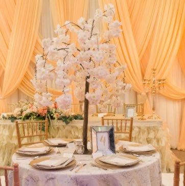 4ft Blush Faux Wisteria Tabletop Tree