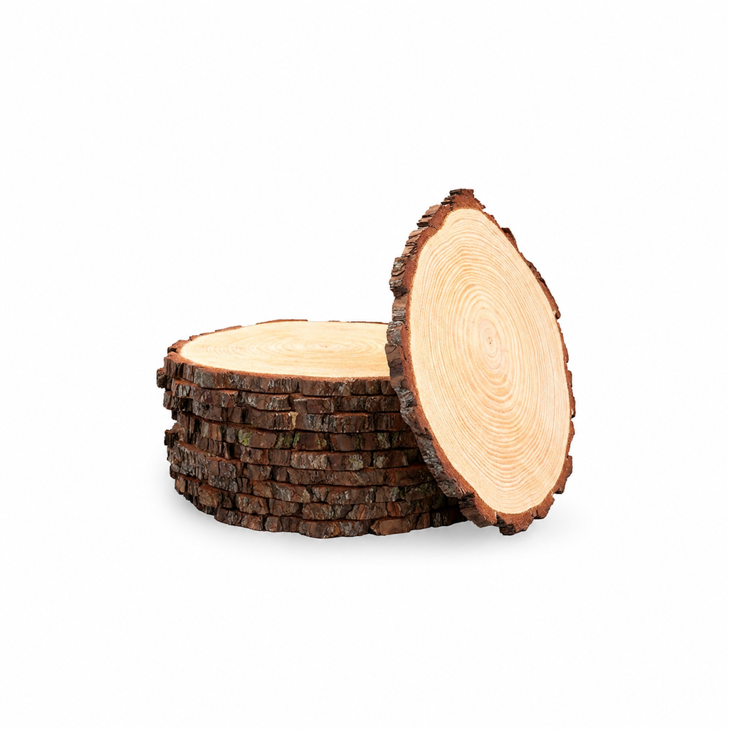 Round Wood Slice Centerpieces